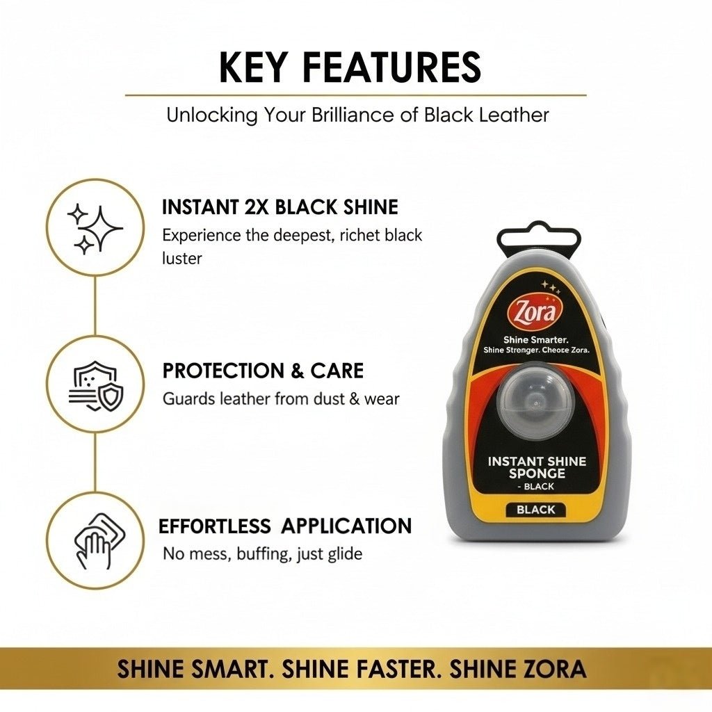 Zora Instant Shine Sponge - (Pack of 3) - Zora Shoe Care