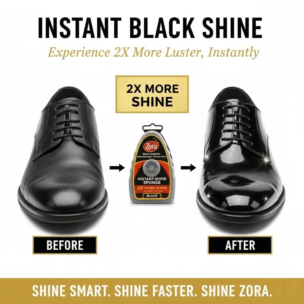 Zora Instant Shine Sponge - (Pack of 3) - Zora Shoe Care