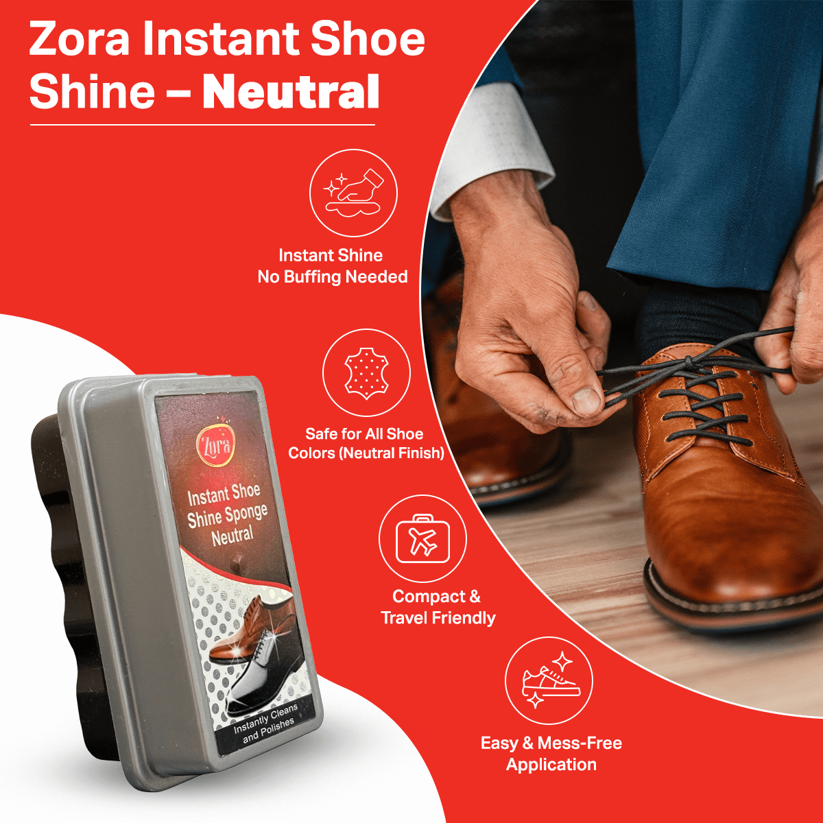 Zora Instant Shoe Shiner (Pack of 3) - Zora Shoe Care