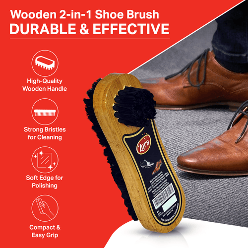 Zora 2 in 1 Dual Brush - (Pack of 2) - Zora Shoe Care