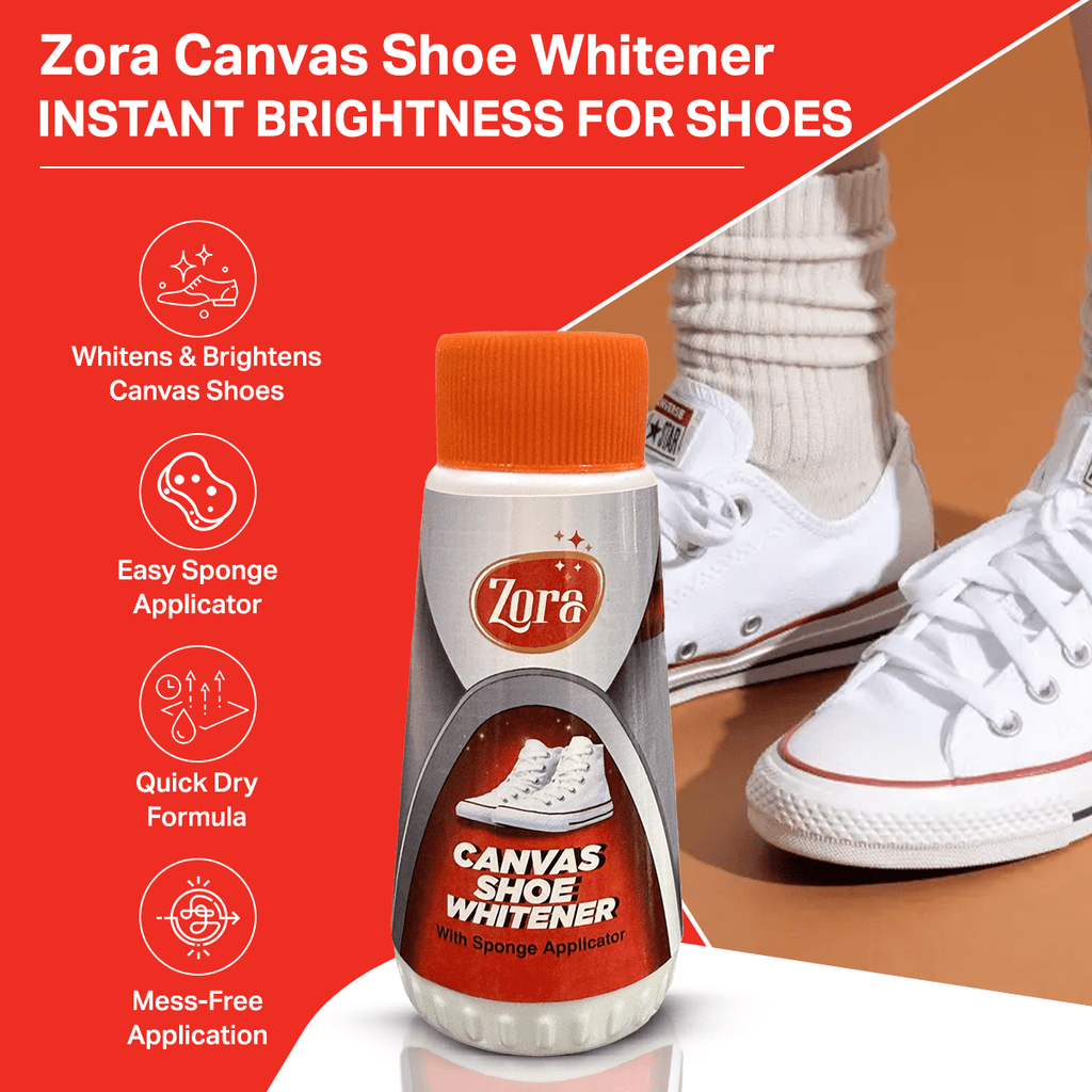 Zora Canvas Shoe Whitener Polish (Pack of 2) - Zora Shoe Care