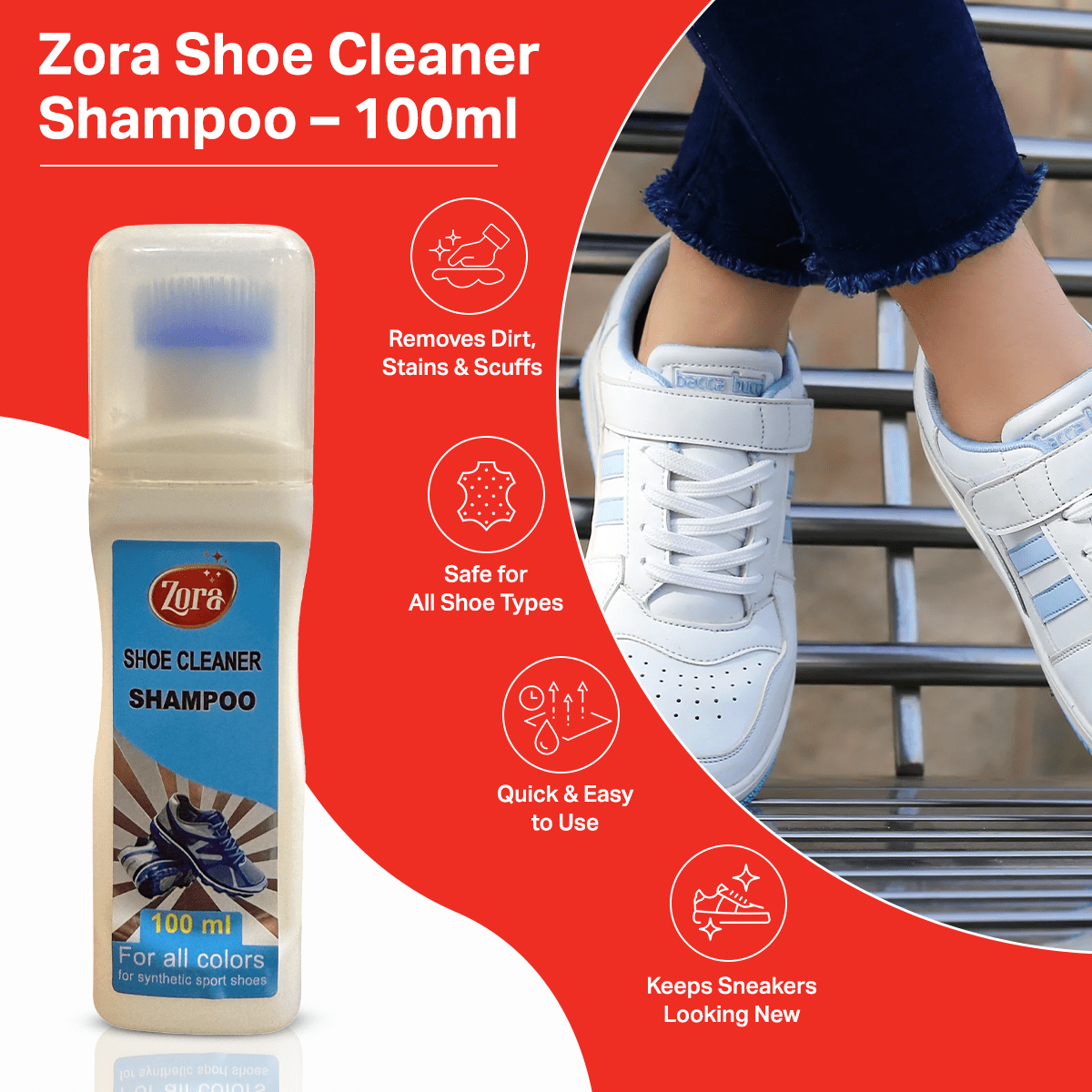 Zora Multicolour Shoe Shampoo - (Pack of 2) - Zora Shoe Care