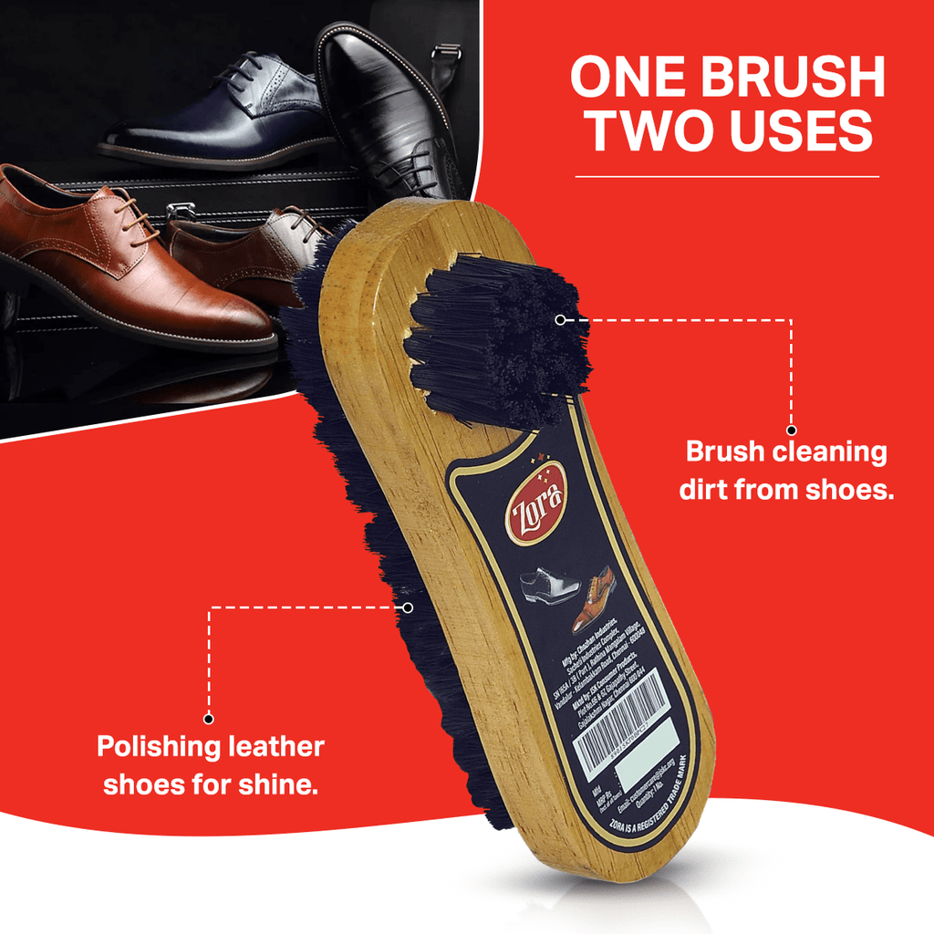 Zora 2 in 1 Dual Brush - (Pack of 2) - Zora Shoe Care