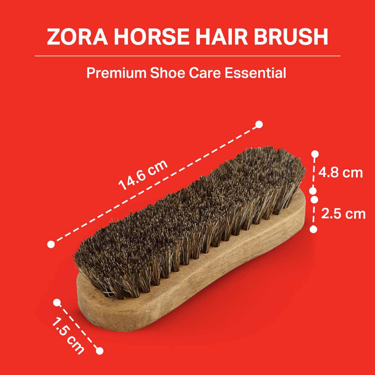 Zora Premium Horse Hair Brush - Zora Shoe Care