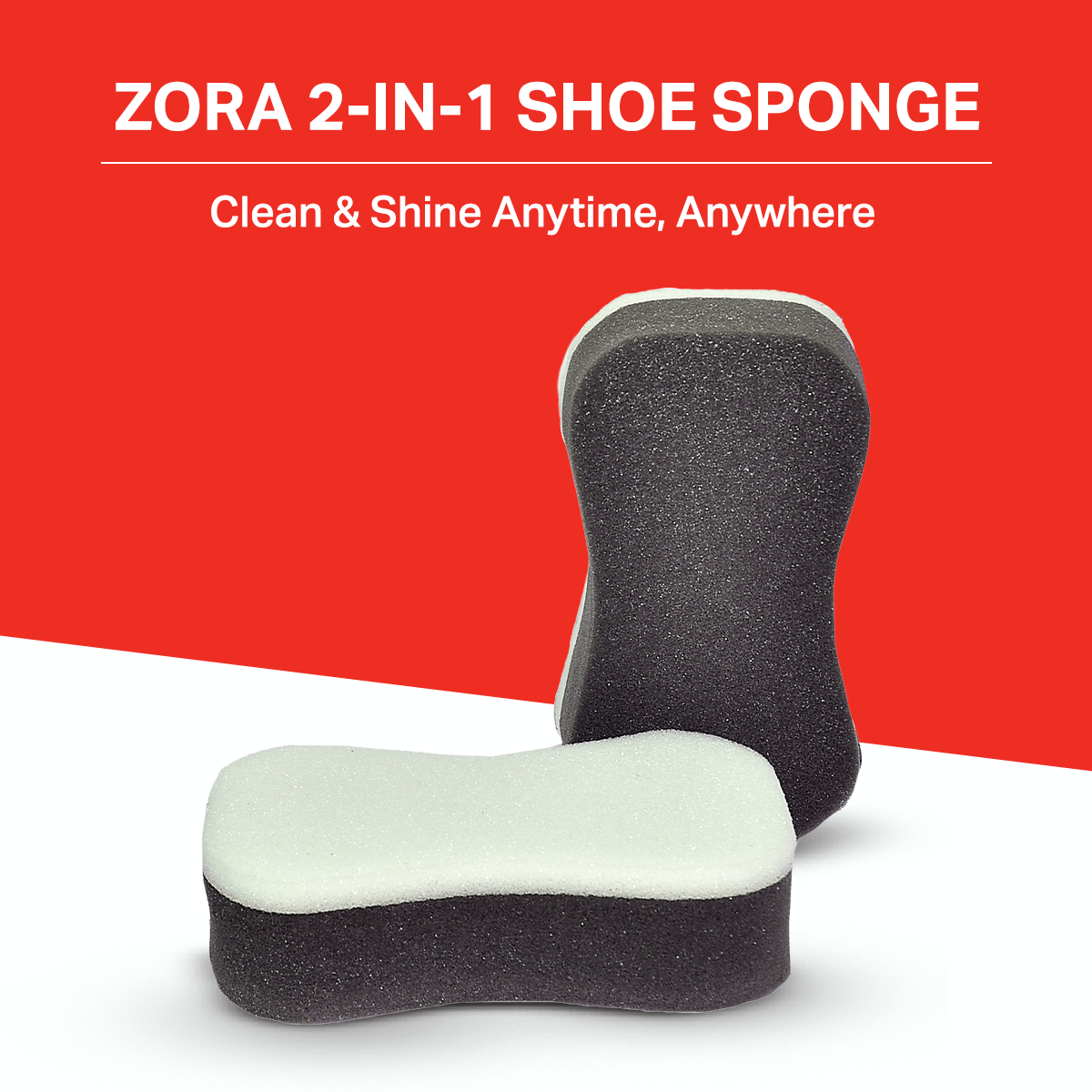 Zora Multipurpose 2 in 1 Sponge (Pack of 2) - Zora Shoe Care