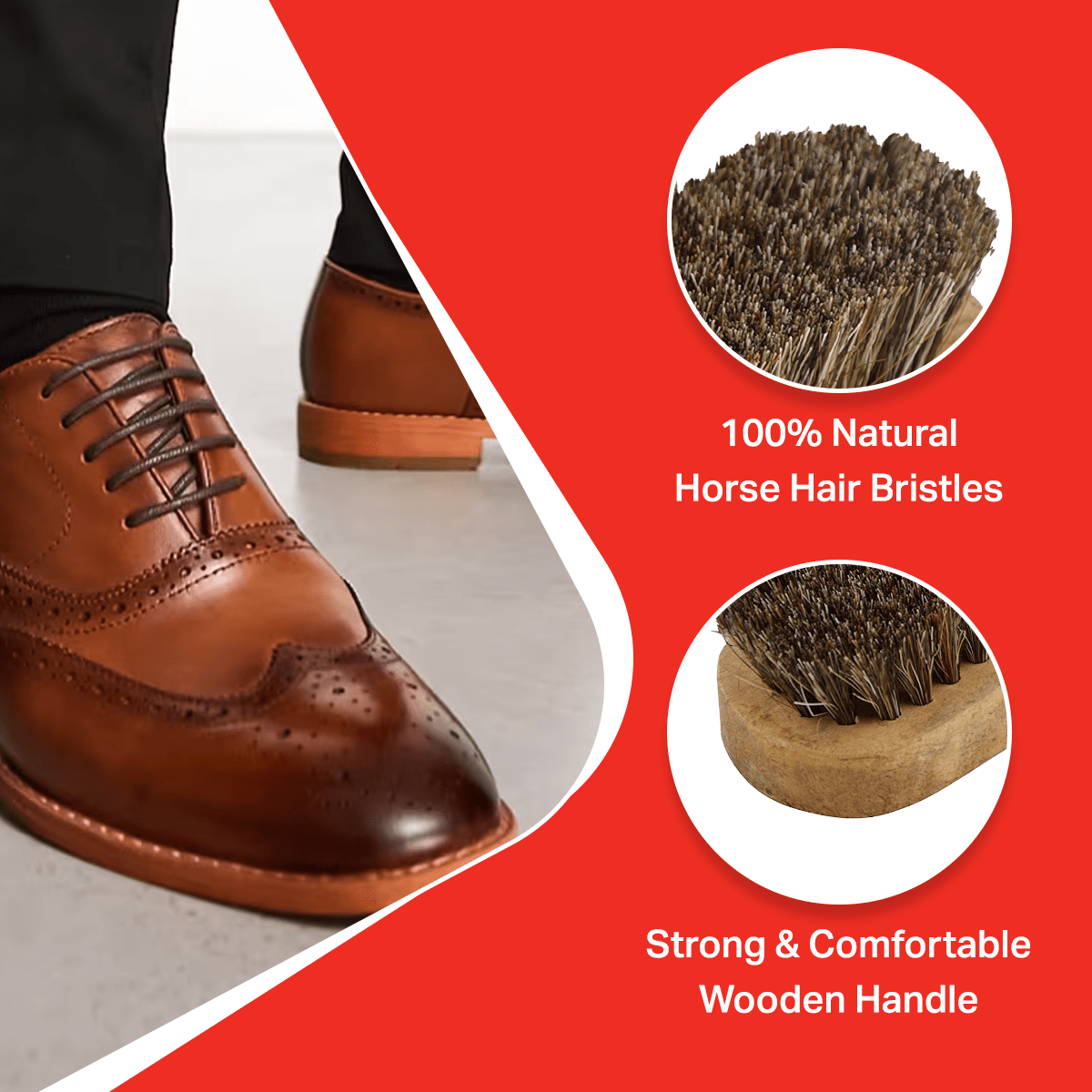 Zora Premium Horse Hair Brush - Zora Shoe Care