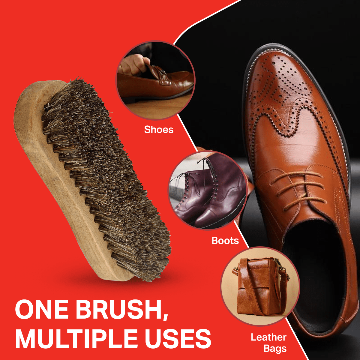 Zora Premium Horse Hair Brush - Zora Shoe Care