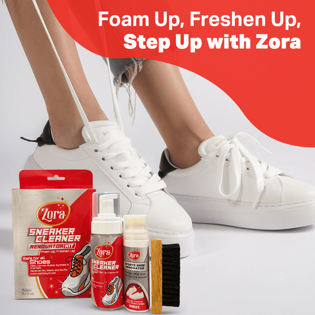 Zora Sports & Sneaker Cleaner| White Renovator Kit - Zora Shoe Care