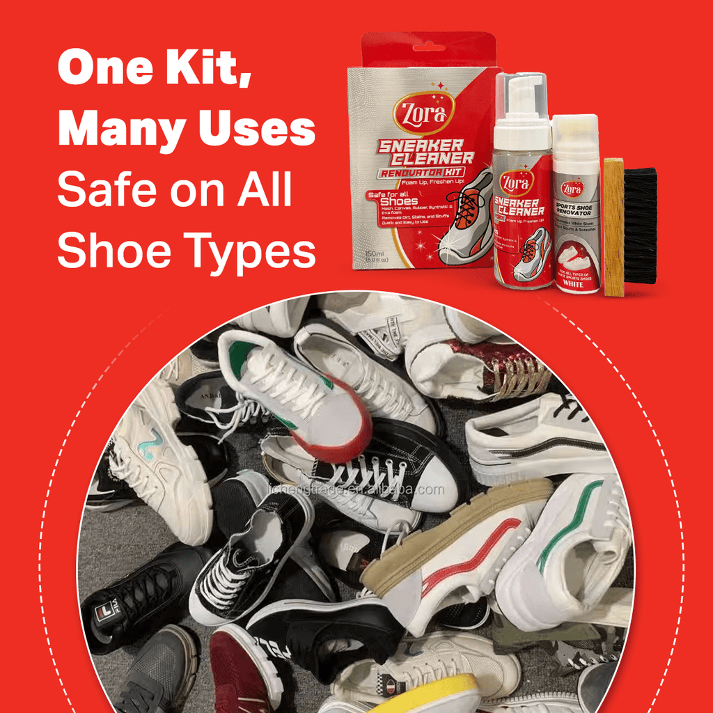 Zora Sports & Sneaker Cleaner| White Renovator Kit - Zora Shoe Care