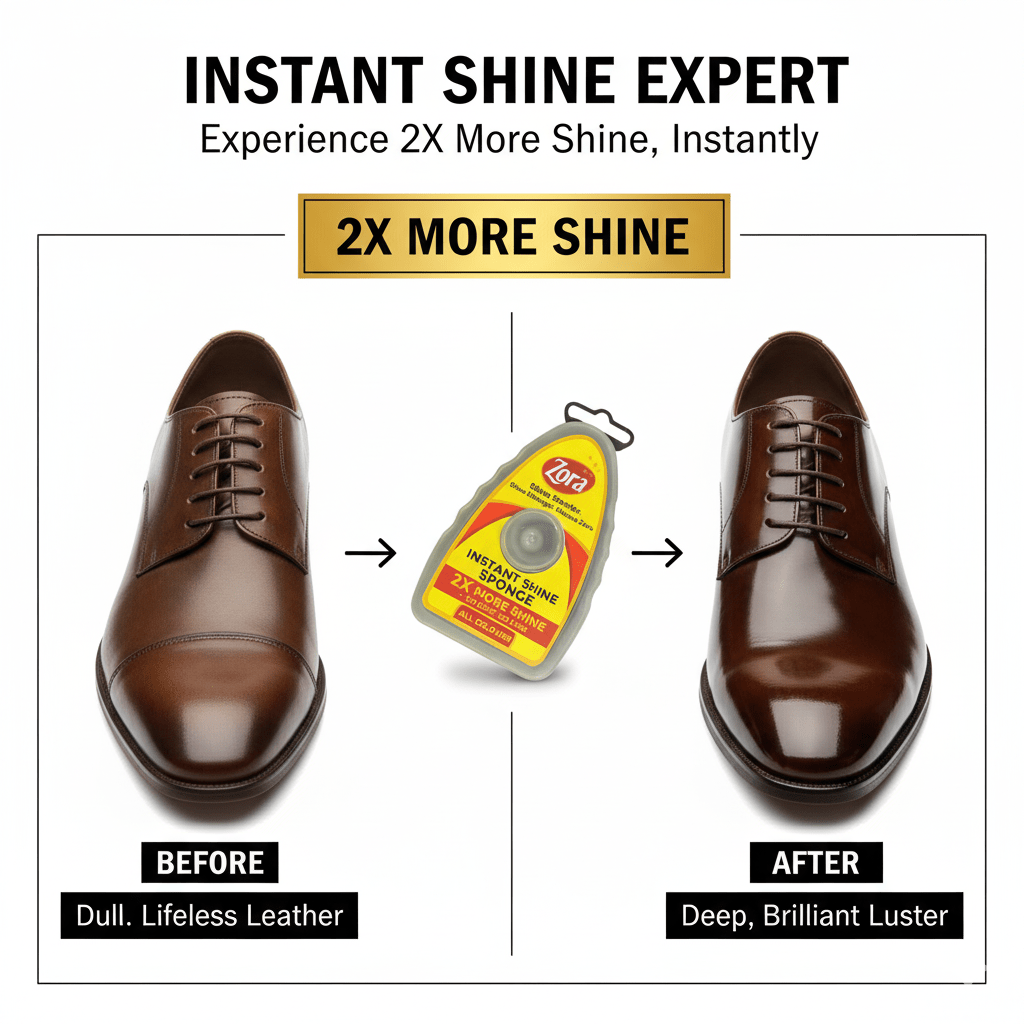 Zora Instant Shine Sponge - (Pack of 3) - Zora Shoe Care