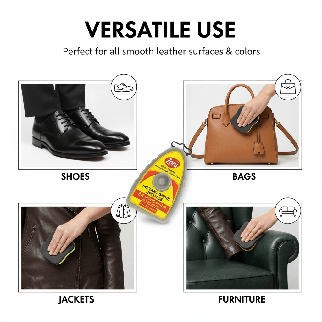 Zora Instant Shine Sponge - (Pack of 3) - Zora Shoe Care