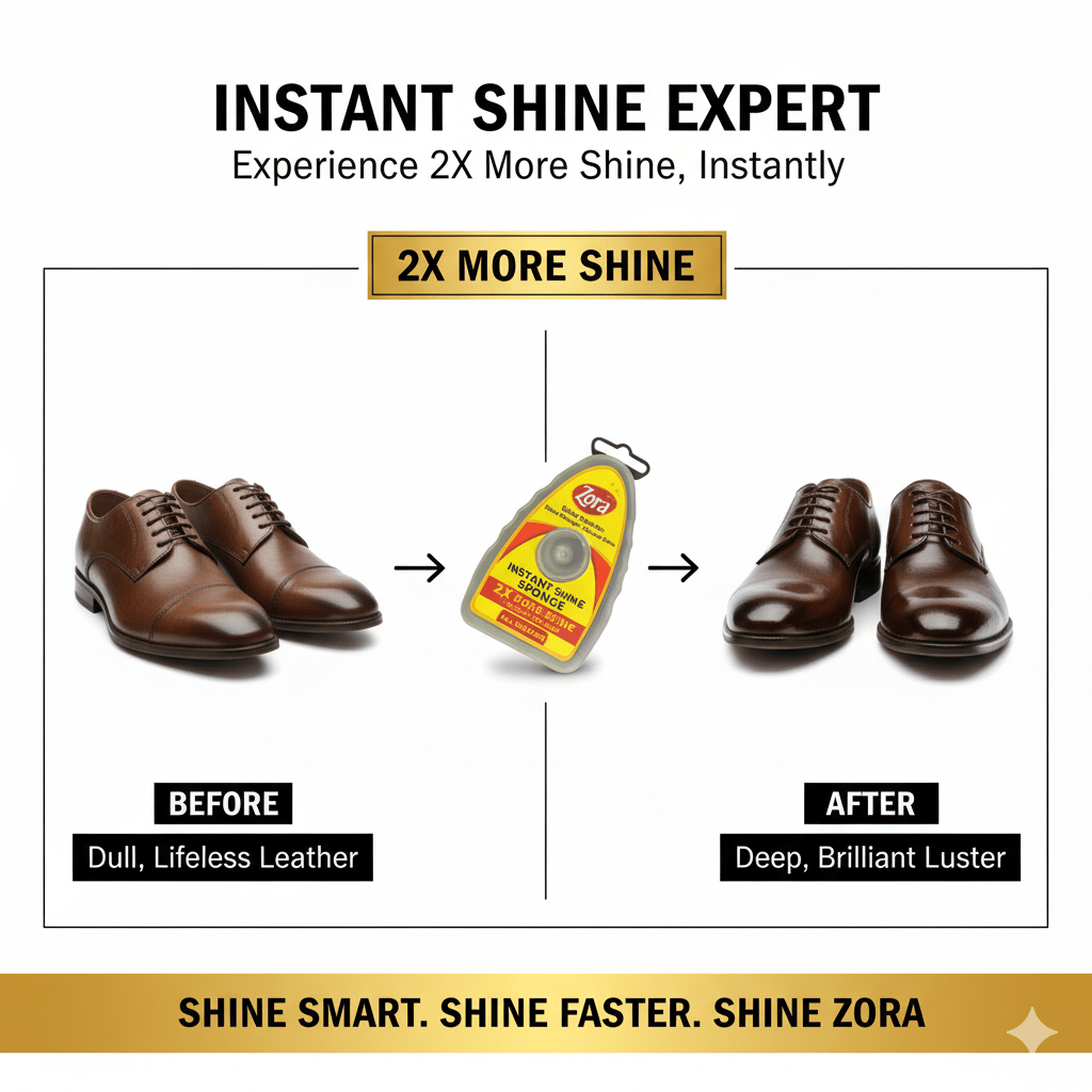 Zora Instant Shine Sponge - (Pack of 3) - Zora Shoe Care