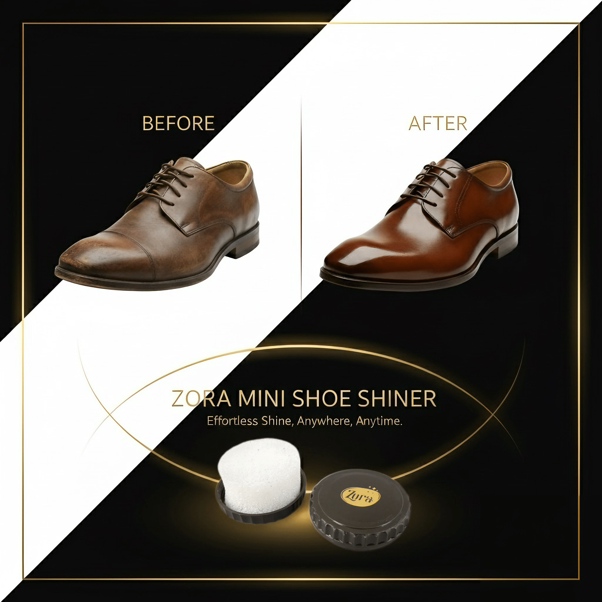 Zora Mini Shoe Shiner - Travel Kit (Natural) - Zora Shoe Care