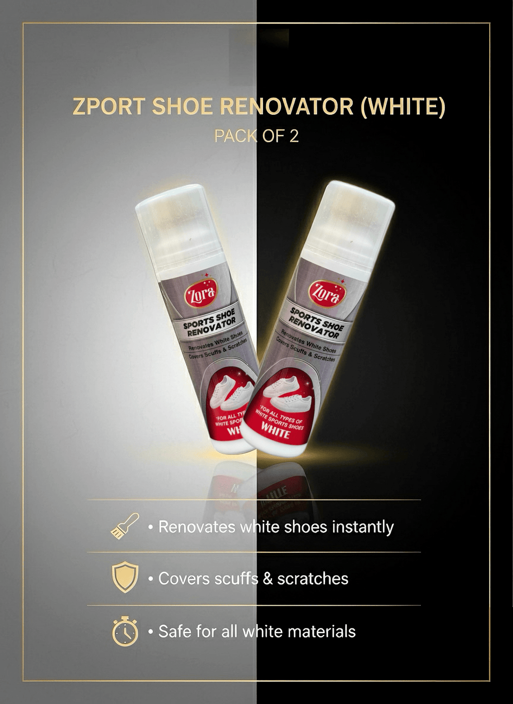 Zora White Sports & Sneaker Renovator - (Pack of 2) - Zora Shoe Care