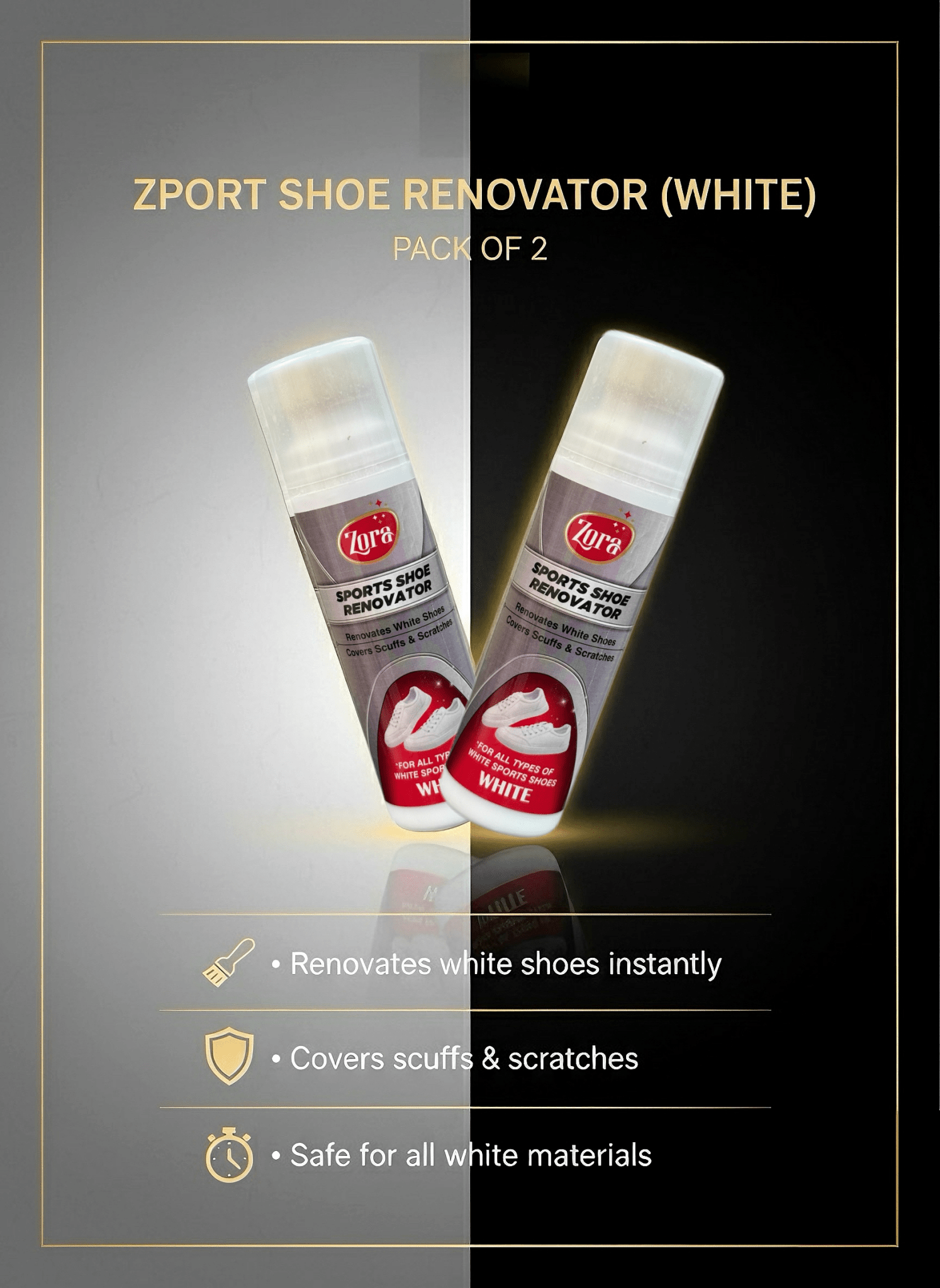 Zora White Sports & Sneaker Renovator - (Pack of 2) - Zora Shoe Care