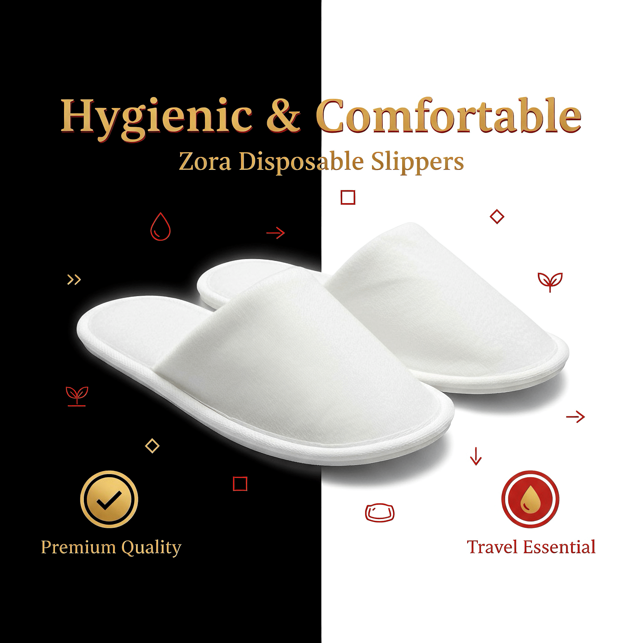 Zora Disposable Slippers - (Pack of 10) - Zora Shoe Care