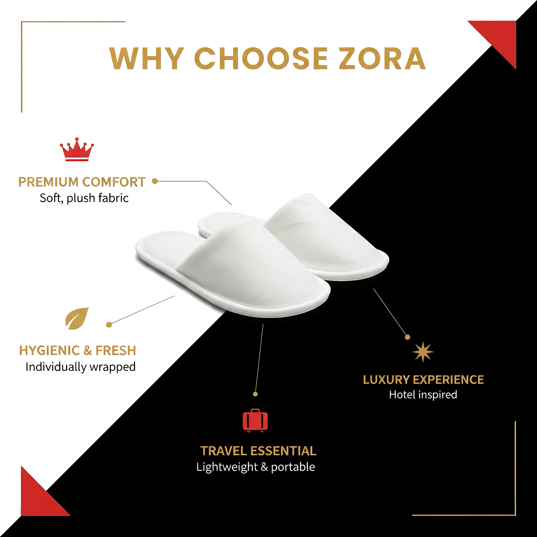 Zora Disposable Slippers - (Pack of 10) - Zora Shoe Care