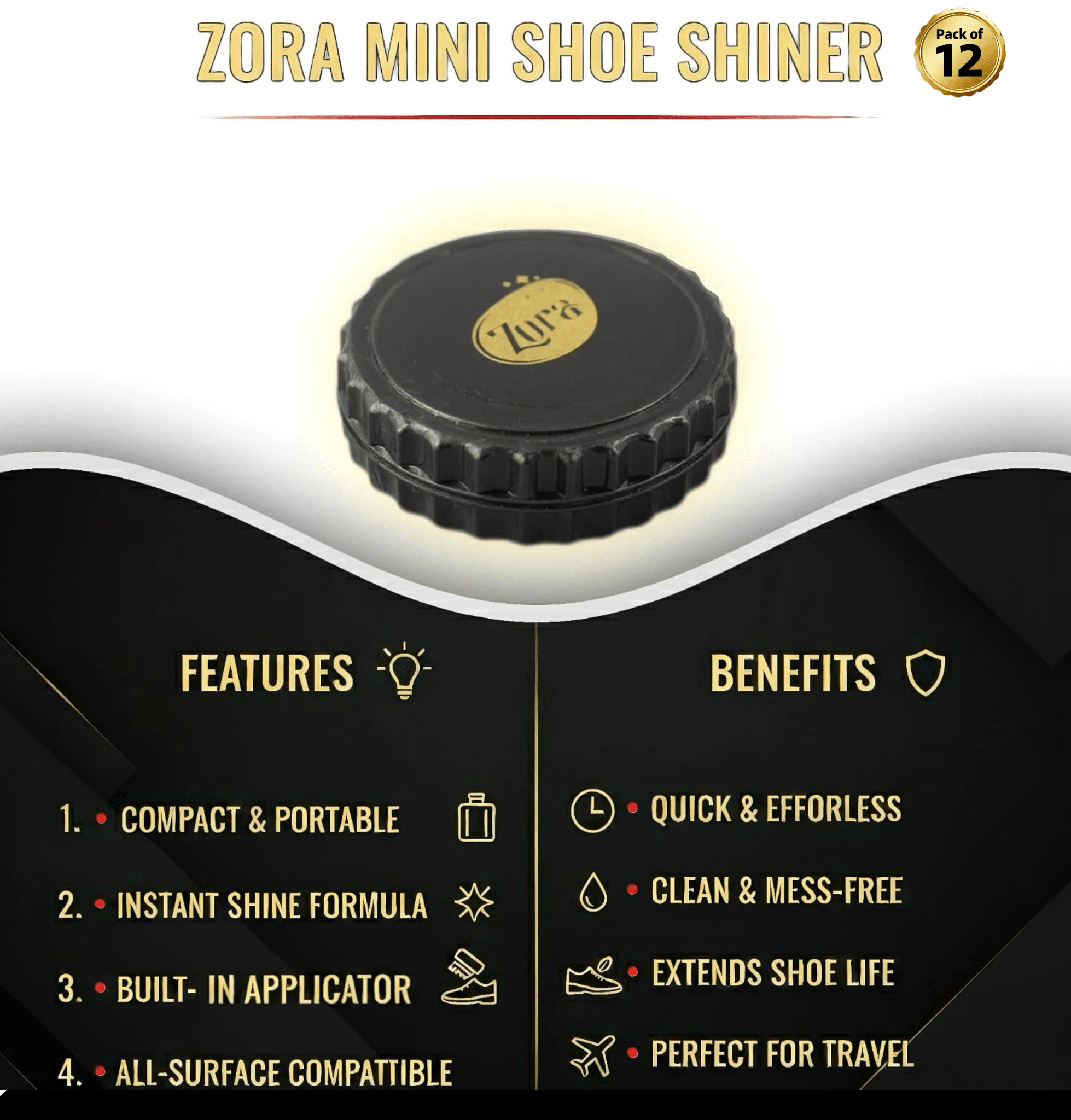 Zora Mini Shoe Shiner - Travel Kit (Natural) - Zora Shoe Care